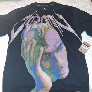 Jordan Black Multicolor Graphic Short Sleeve Shirt